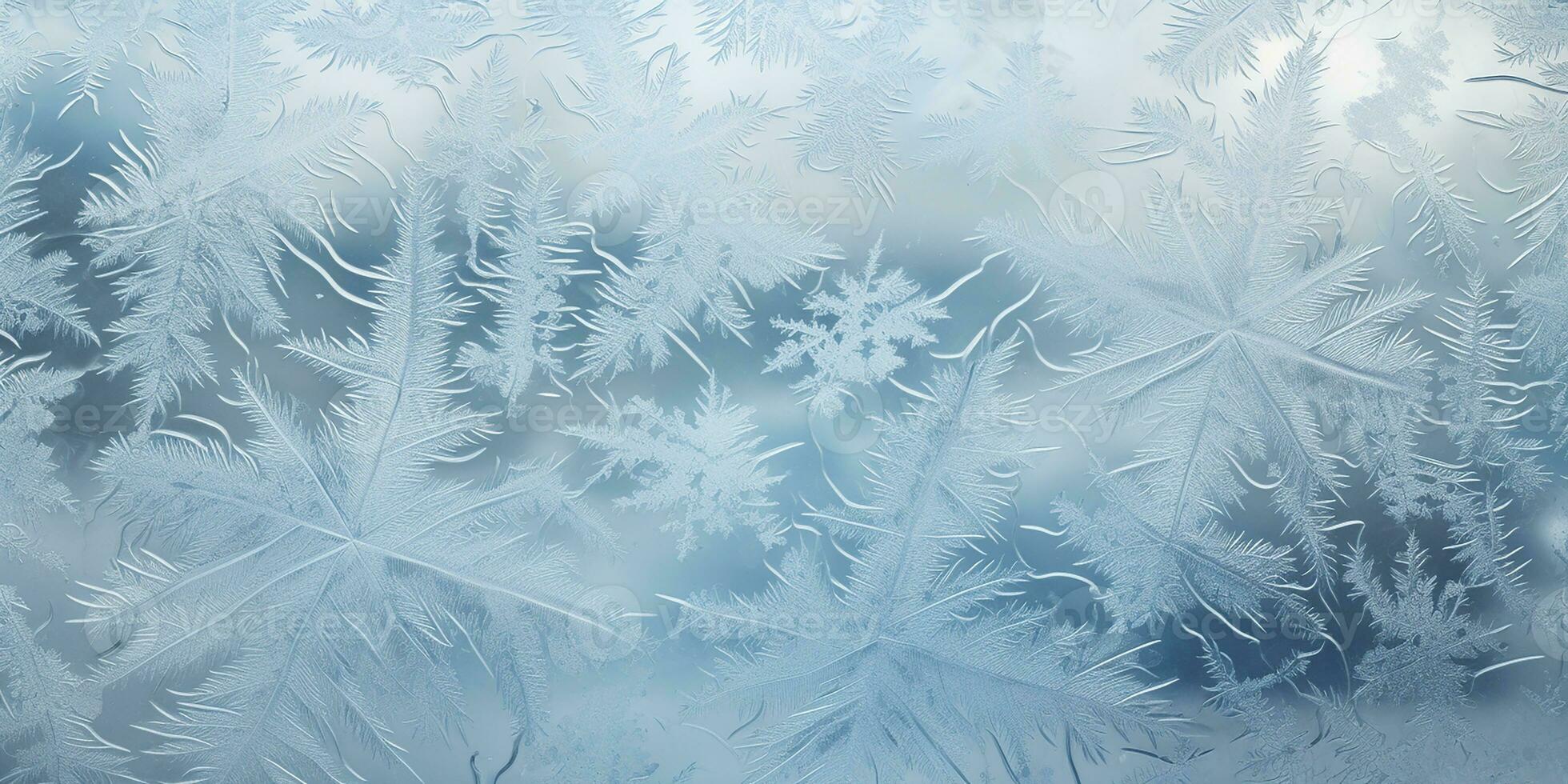 AI generated frosty pattern on glass. abstract winter background. photo