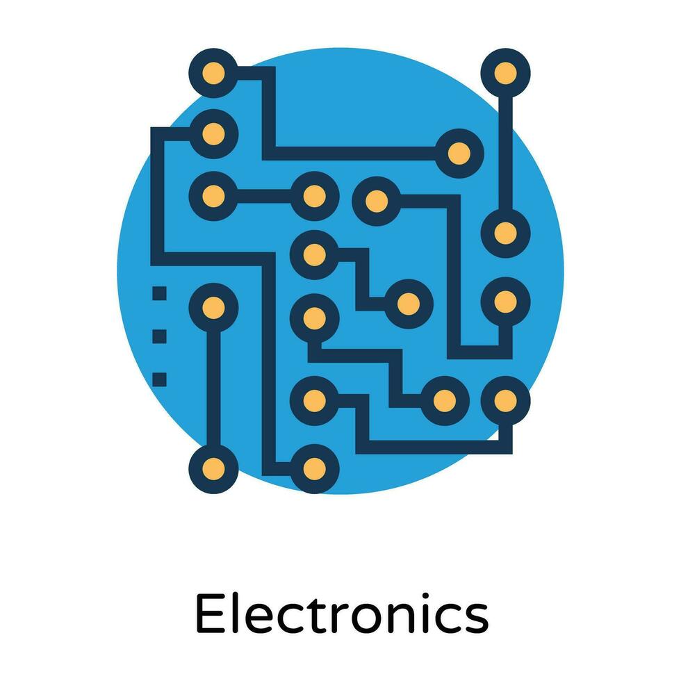 Trendy Electronic Circuit 35753528 Vector Art at Vecteezy