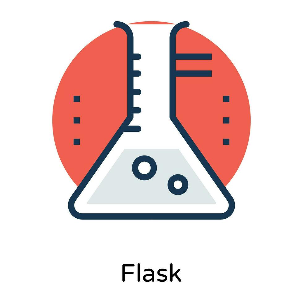 Trendy Erlenmeyer Flask vector