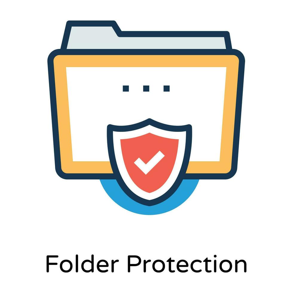 Trendy Folder Shield vector