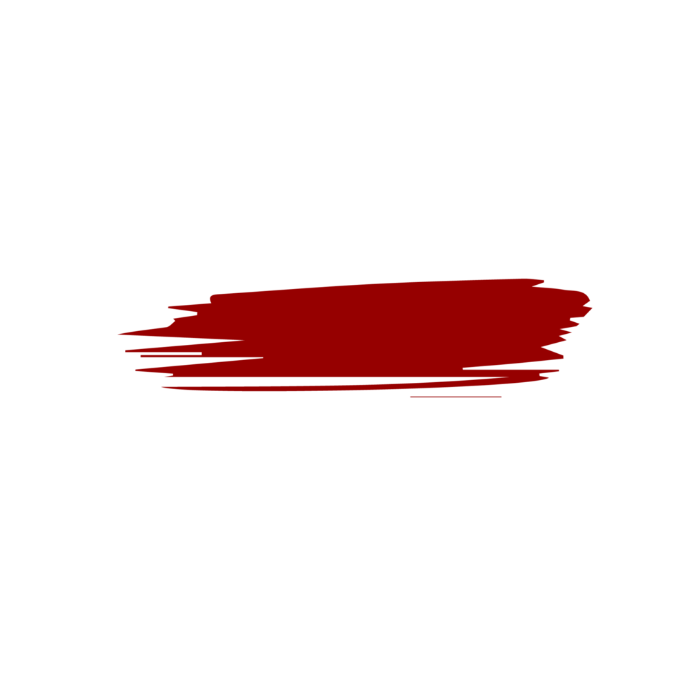 Red paint brush strokes, ink splashes and artistic design elements. Free PNG