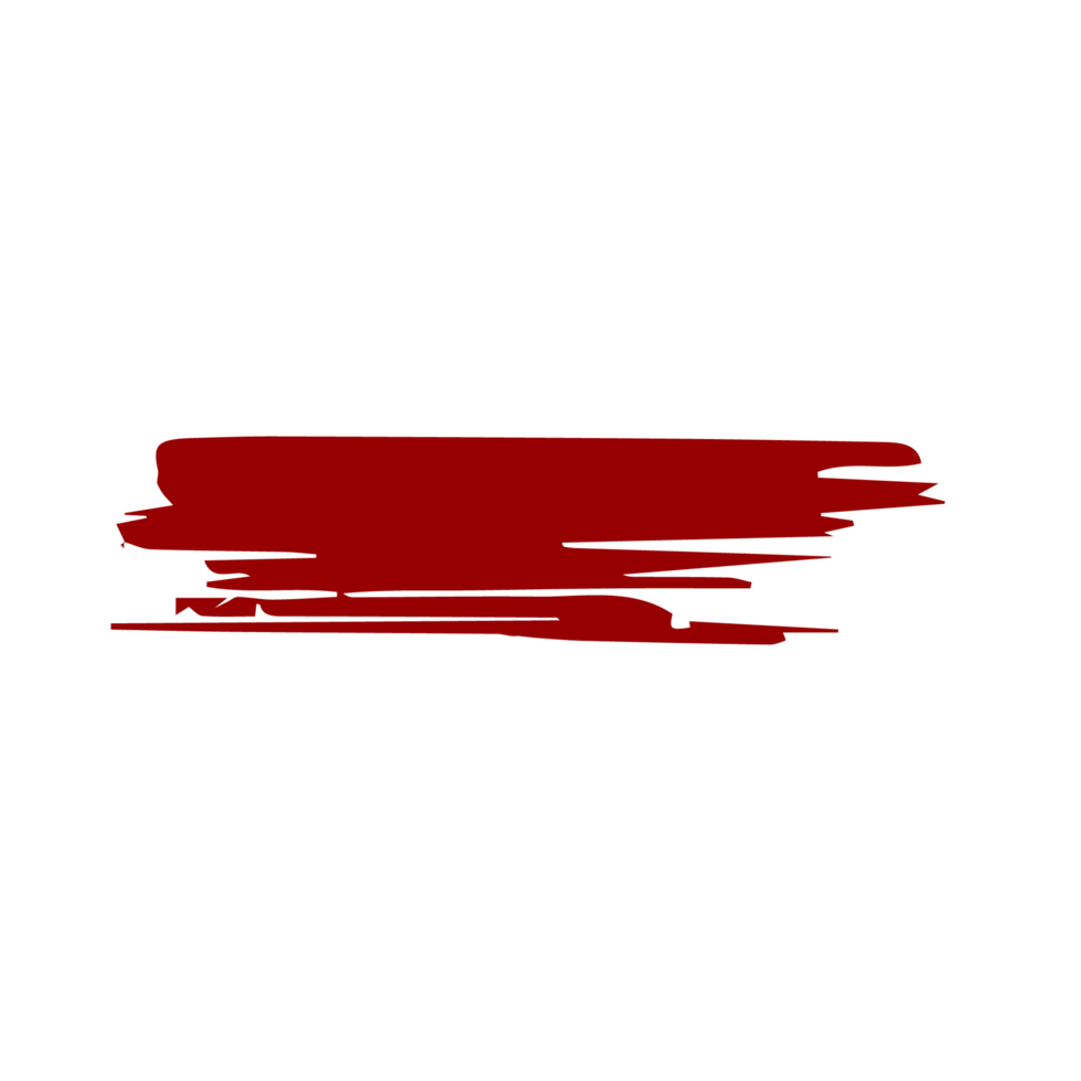 Red paint brush strokes, ink splashes and artistic design elements. Free PNG