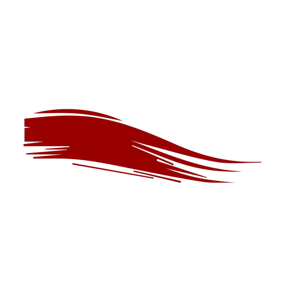 Red paint brush strokes, ink splashes and artistic design elements. Free PNG