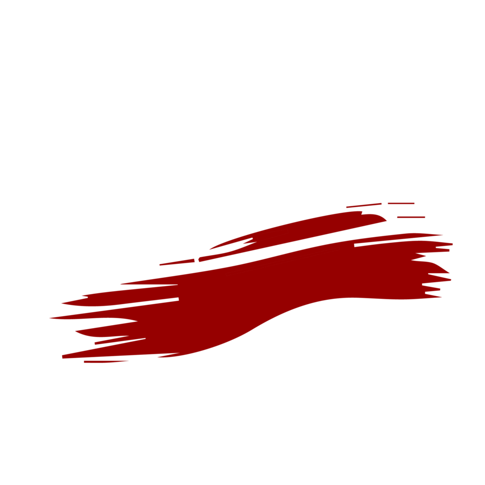 Red paint brush strokes, ink splashes and artistic design elements. Free PNG
