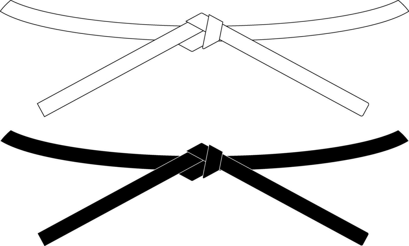 outline silhouette martial arts belt icon set 35753654 Vector Art at