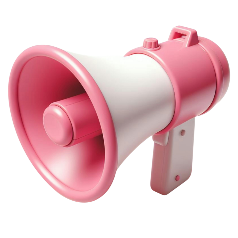 megaphone for pink Valentine's Day notifications png