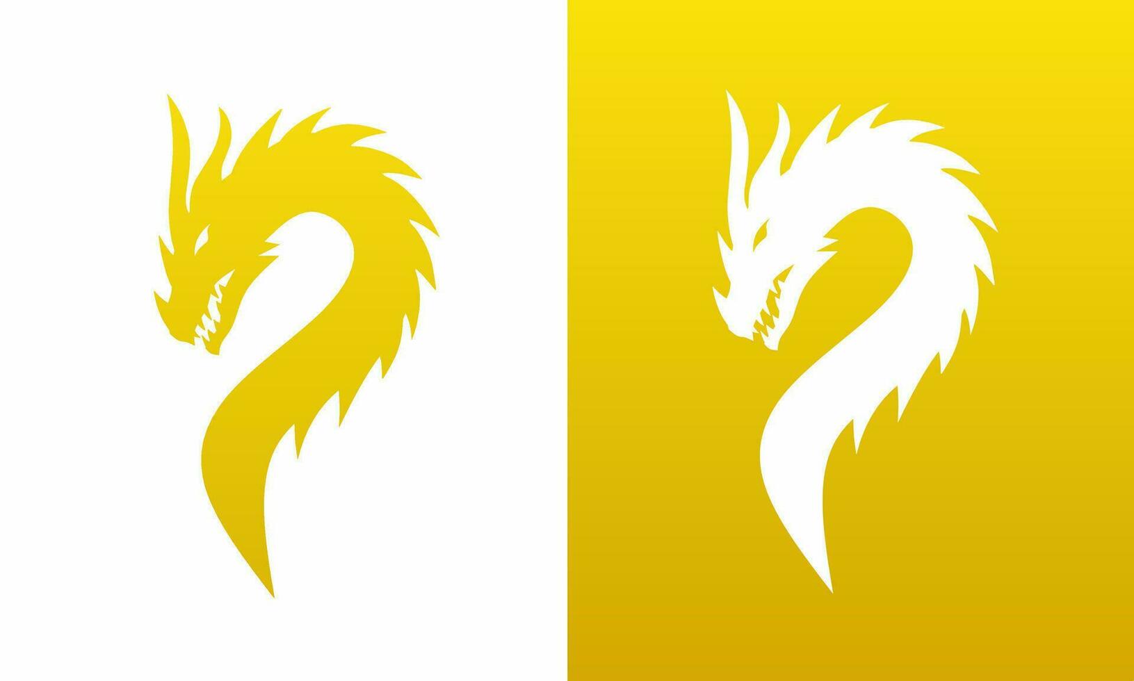 illustration vector graphic of template logo symbols design golden dragon snake