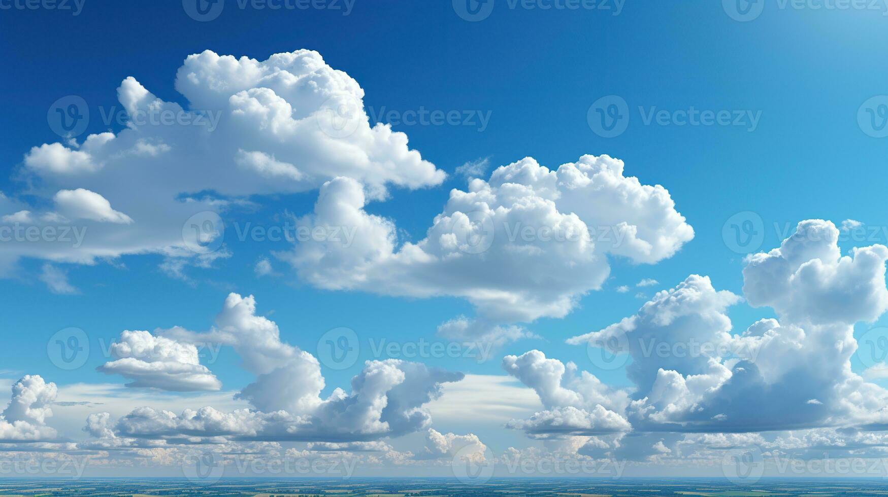 ai generado azul cielo antecedentes con nubes creado con generativo ai foto