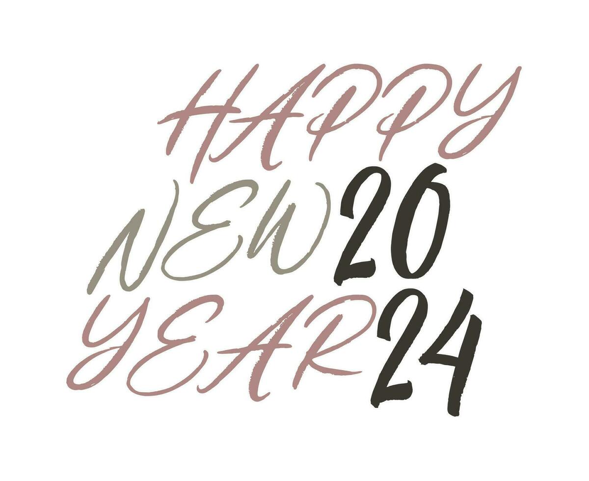 Happy New Year 2024 Abstract Graphic Design Vector Logo Symbol Illustration