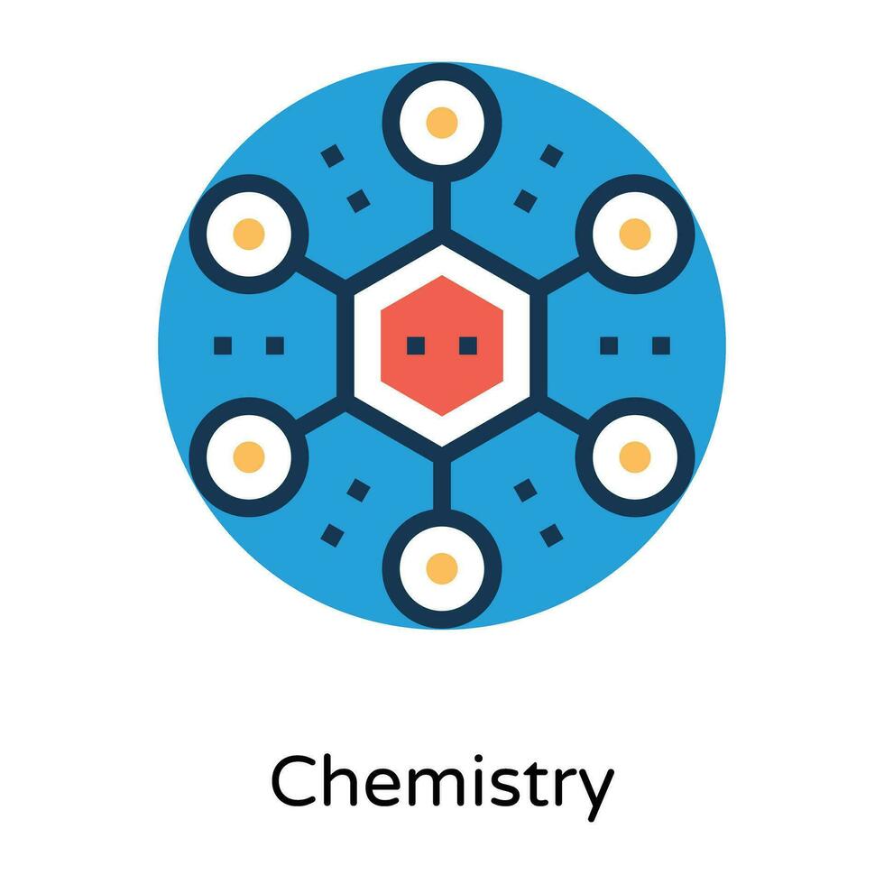 Trendy Chemical Bond vector