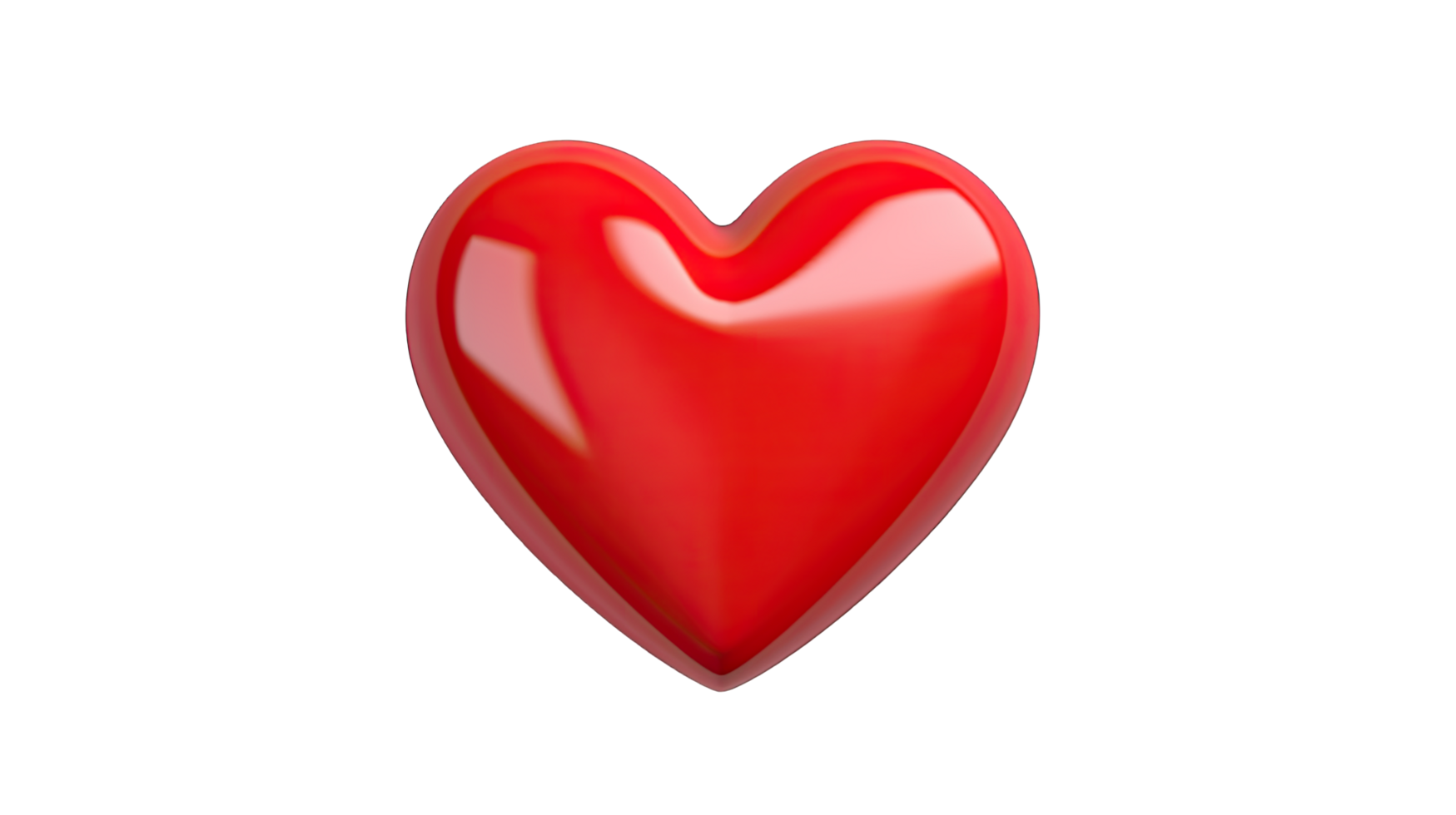 AI generated Big Red Heart Isolated On Transparent Background. Realistic Romantic Element. For Wedding, Anniversary, Birthday, Valentine's Day, png