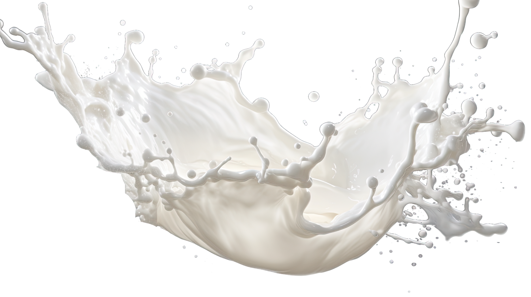 AI generated Milk Splash on transparent png