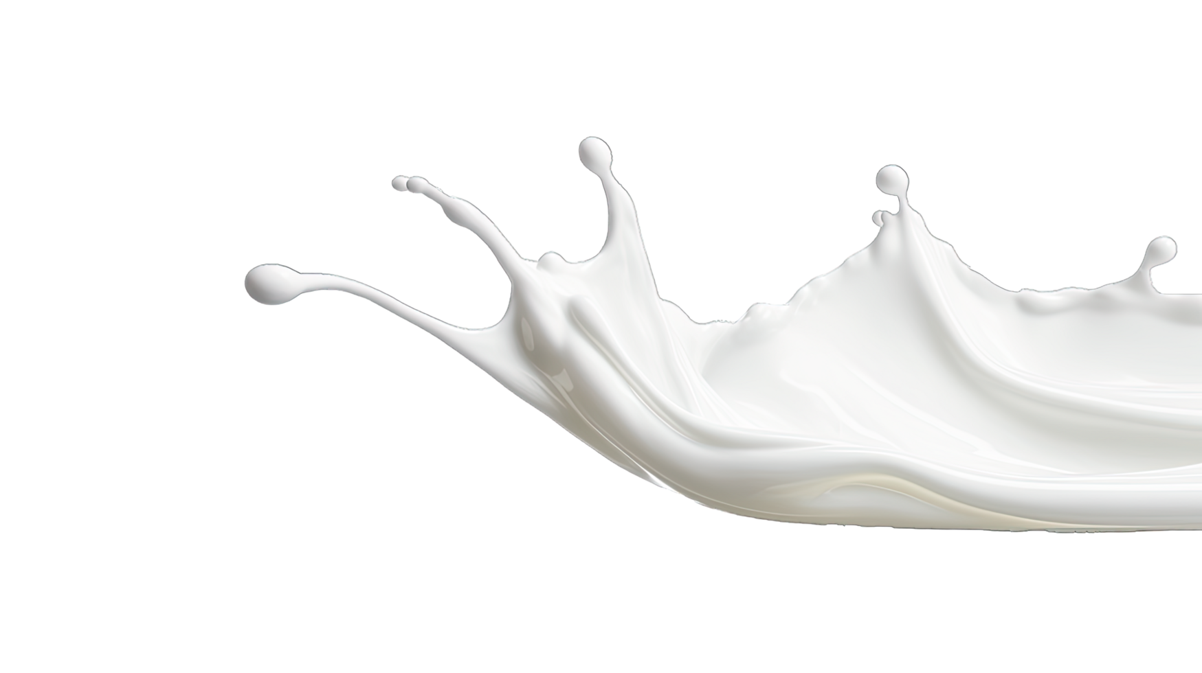 AI generated Milk splash isolated on transparent background, png