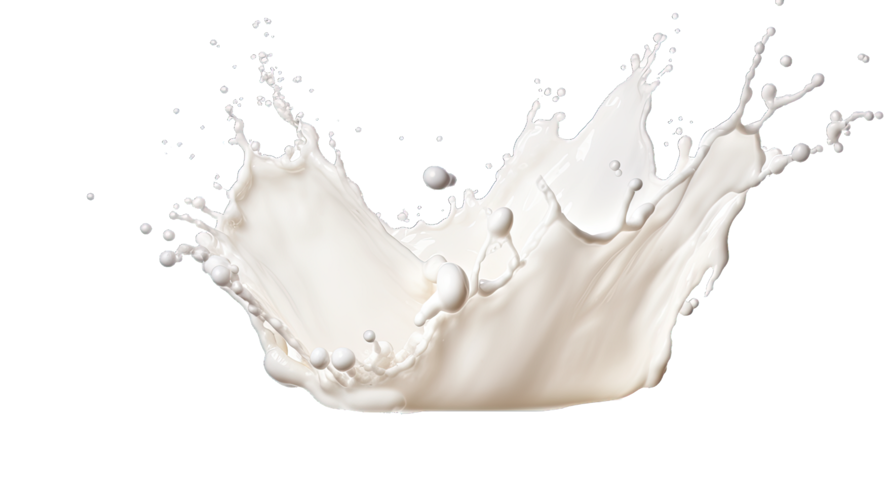 AI generated White milk splash isolated on transparent background png