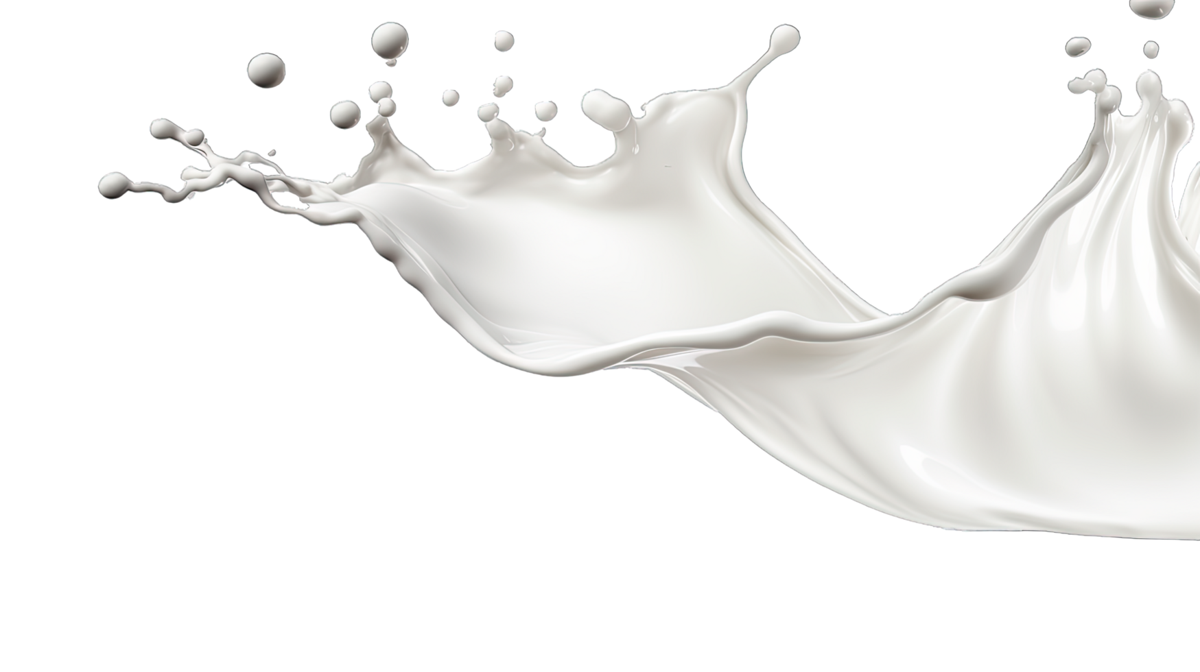 AI generated Milk splash isolated on transparent background, png