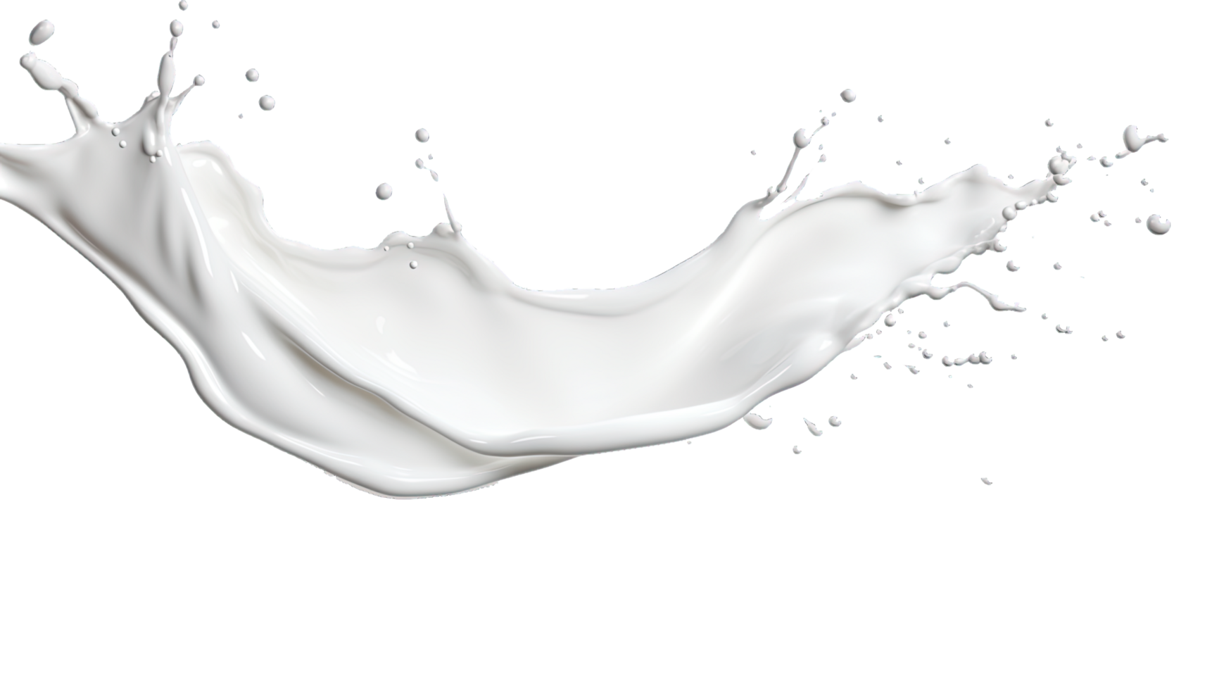 ai generado blanco Leche chapoteo aislado en transparente antecedentes png