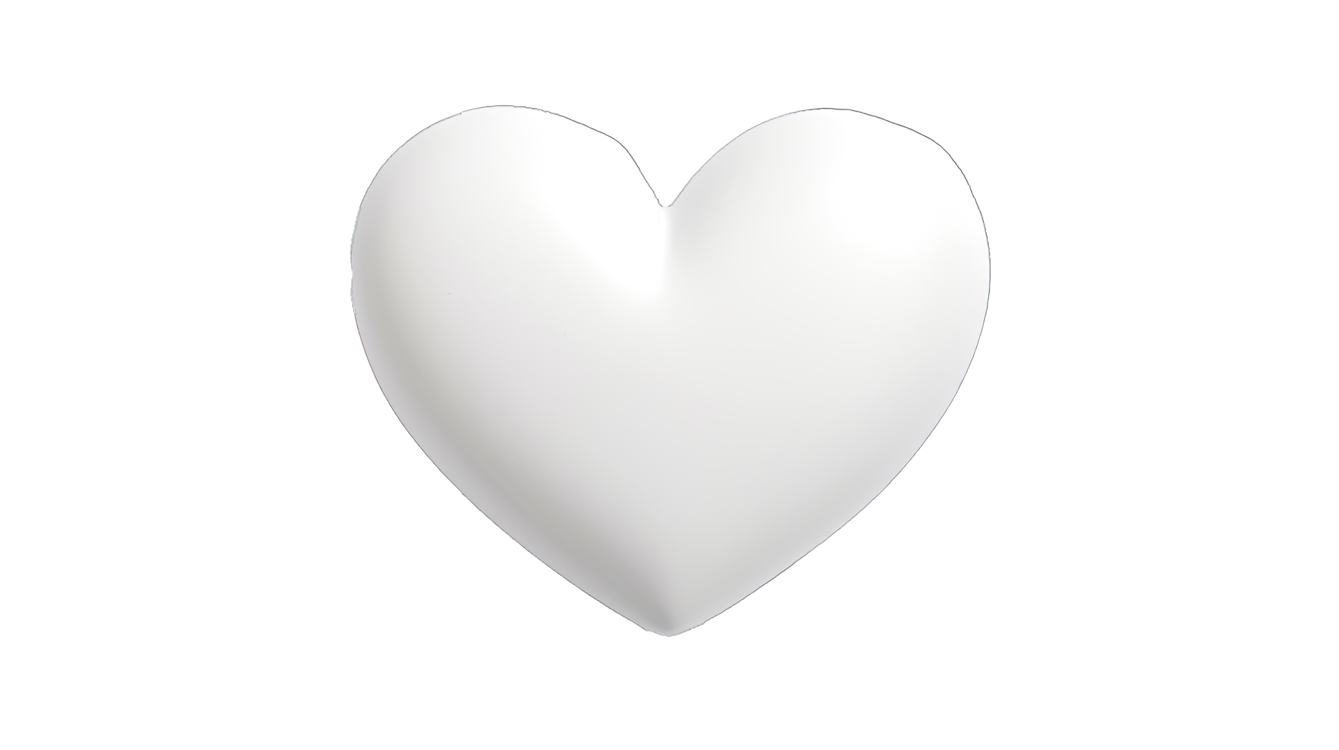 AI generated white heart isolated on transparent background. Happy