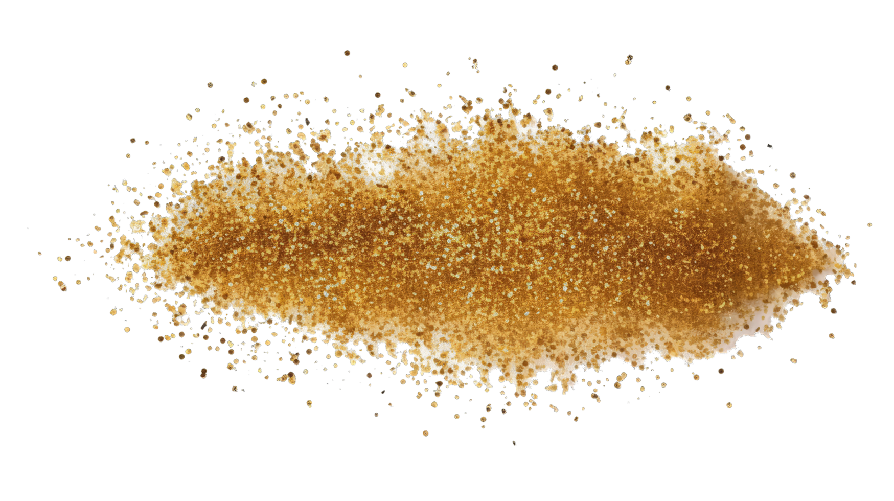 AI generated Gold Glitter Texture On transparent. Amber Particles Color. Celebratory Background. png