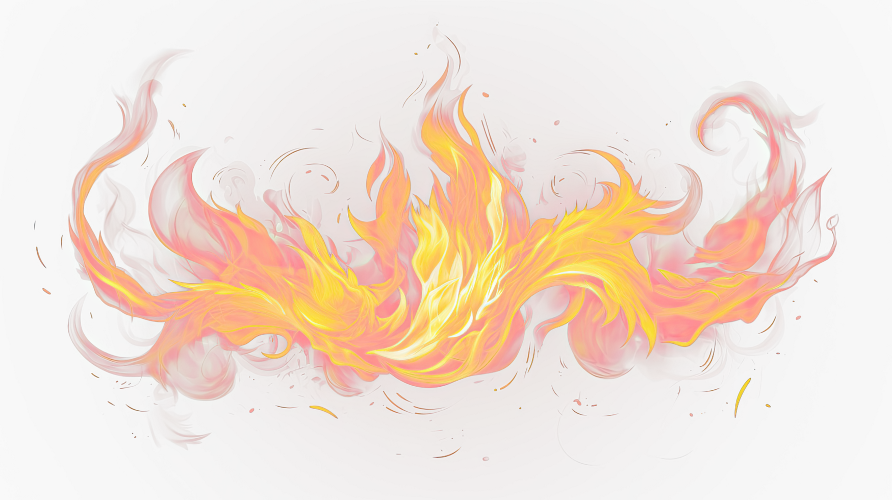 AI generated fire flame on transparent background. png