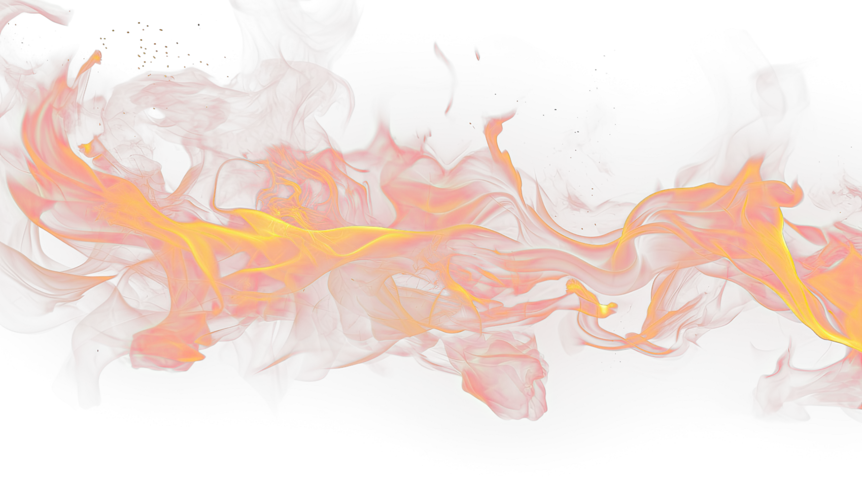 AI generated long fire flame with horizontal repeat on transparent background. png