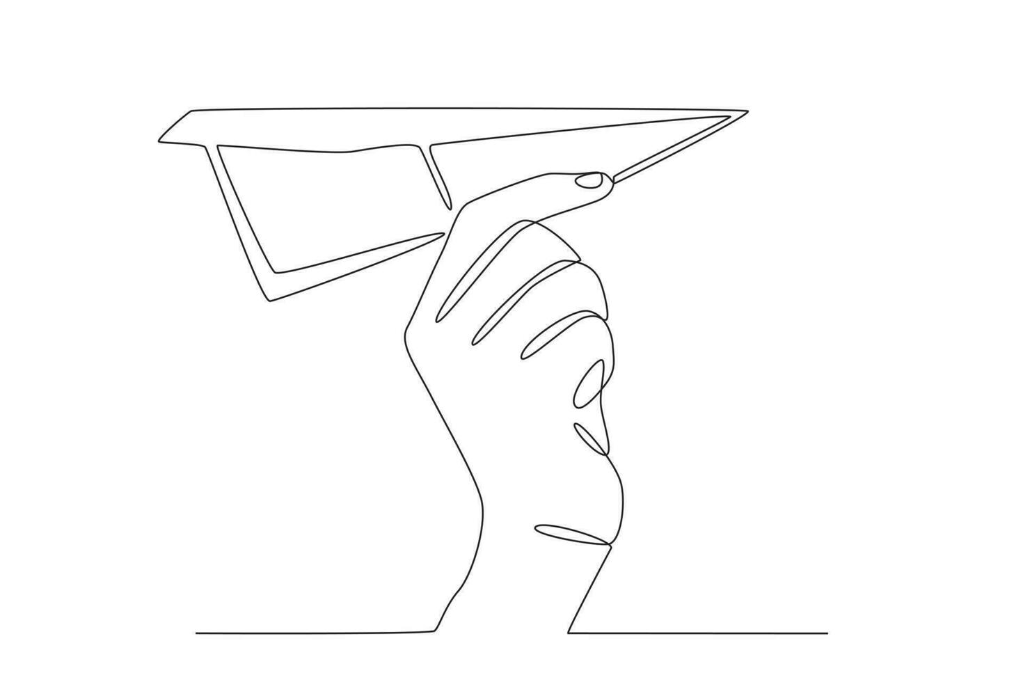 A simple paper plane vector