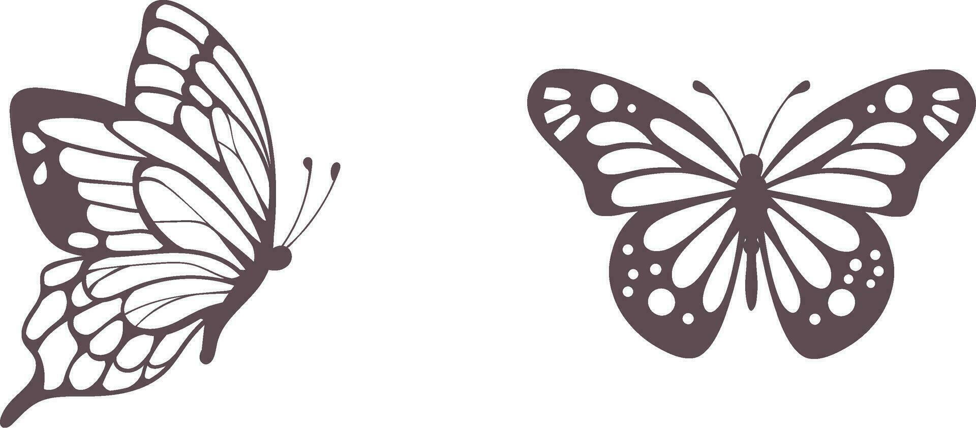 butterfly silhouette art vector