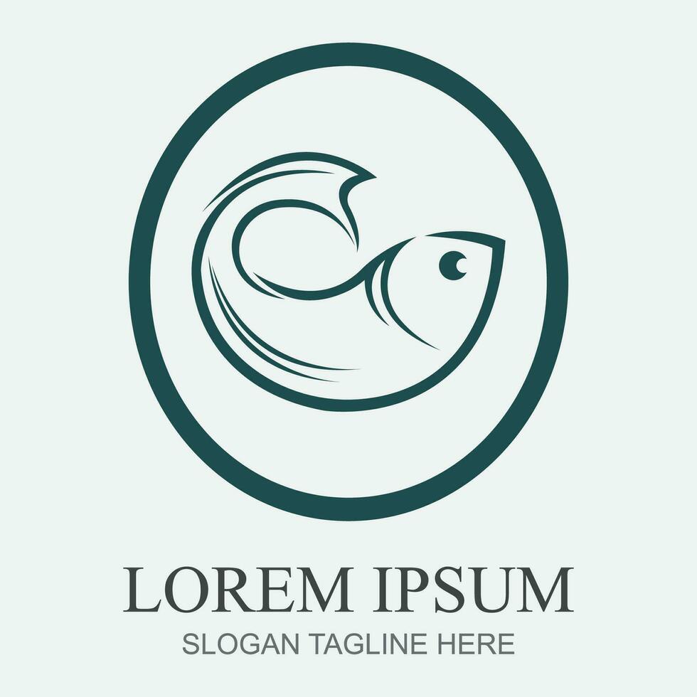 fish logo and symbol vector