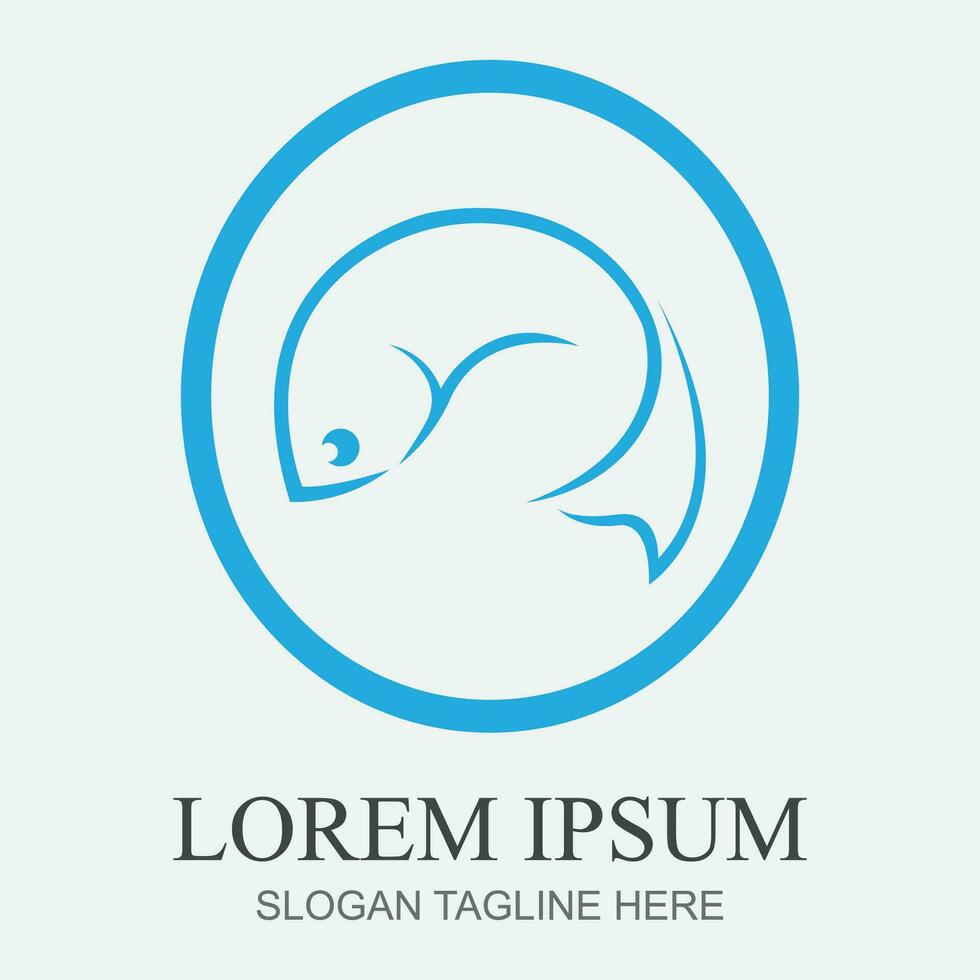 fish logo and symbol vector