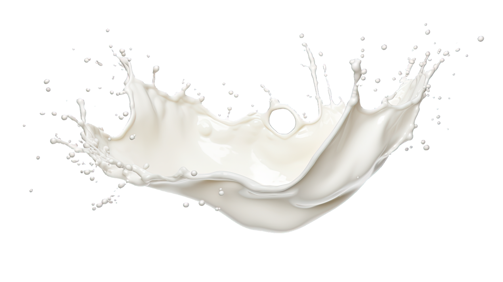 AI generated Milk splash isolated on transparent background, png