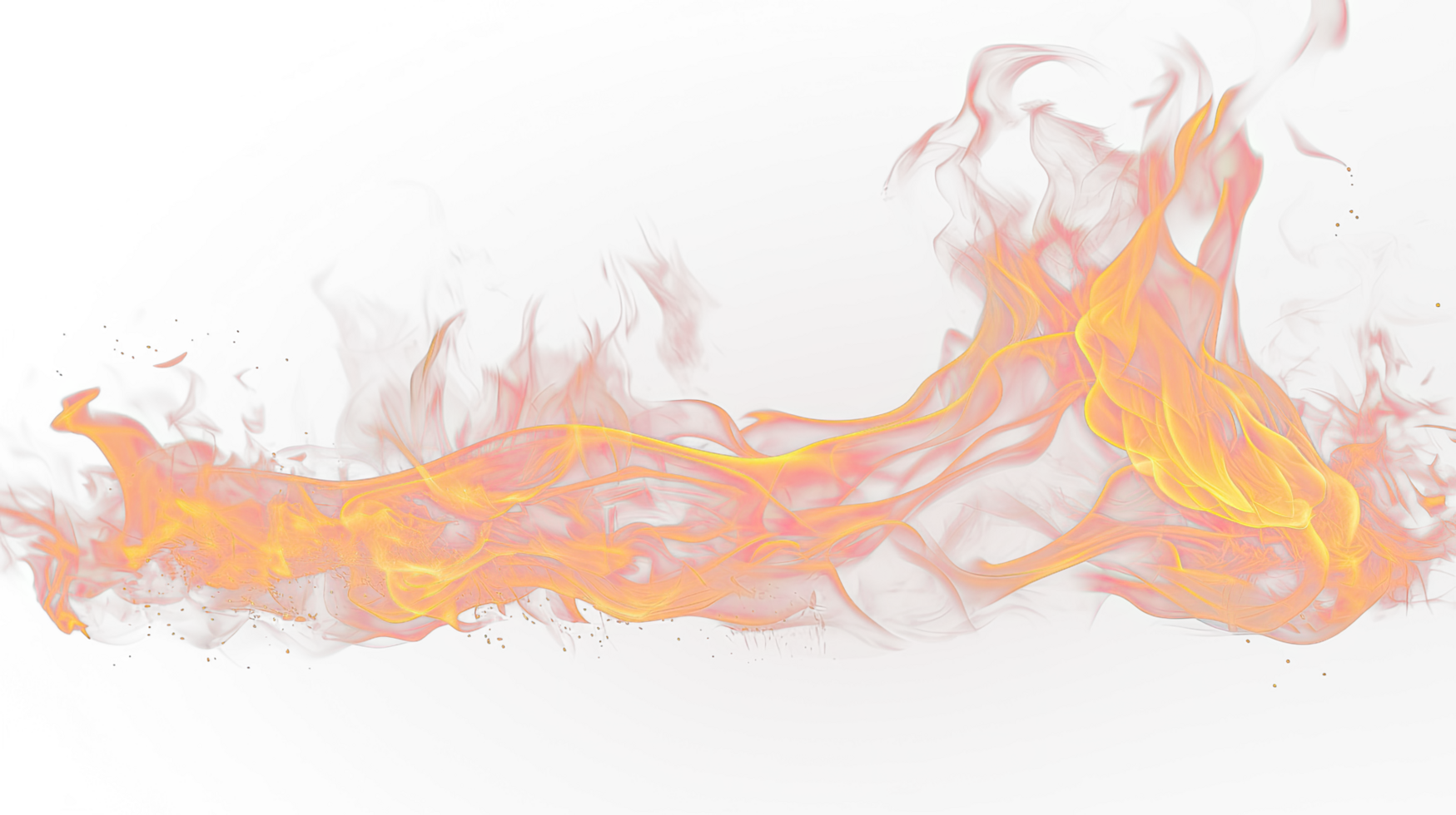 AI generated fire flame on transparent background. png