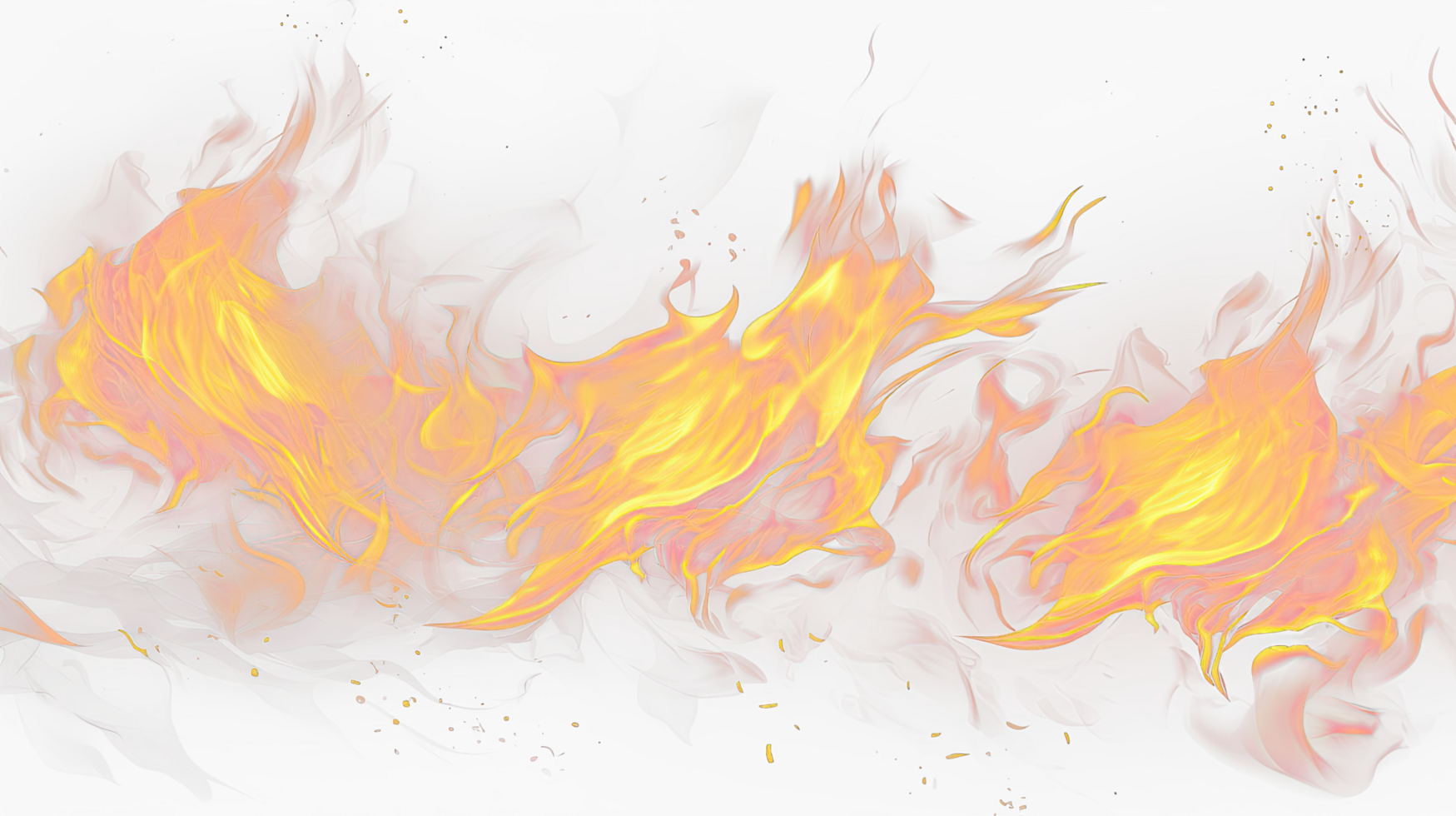 AI generated long fire flame with horizontal repeat on transparent background. png