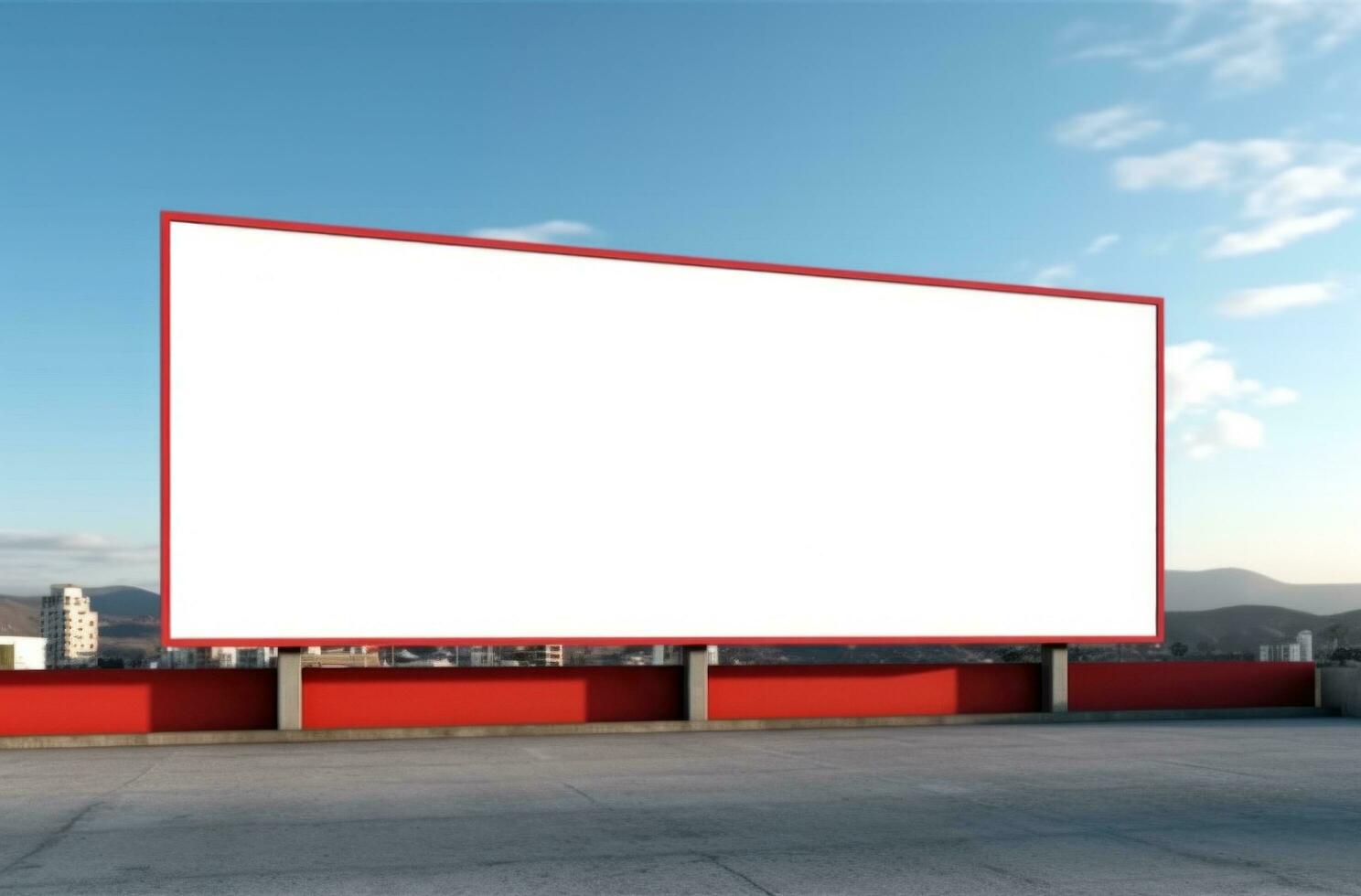 AI generated an empty billboard in an urban hallway photo
