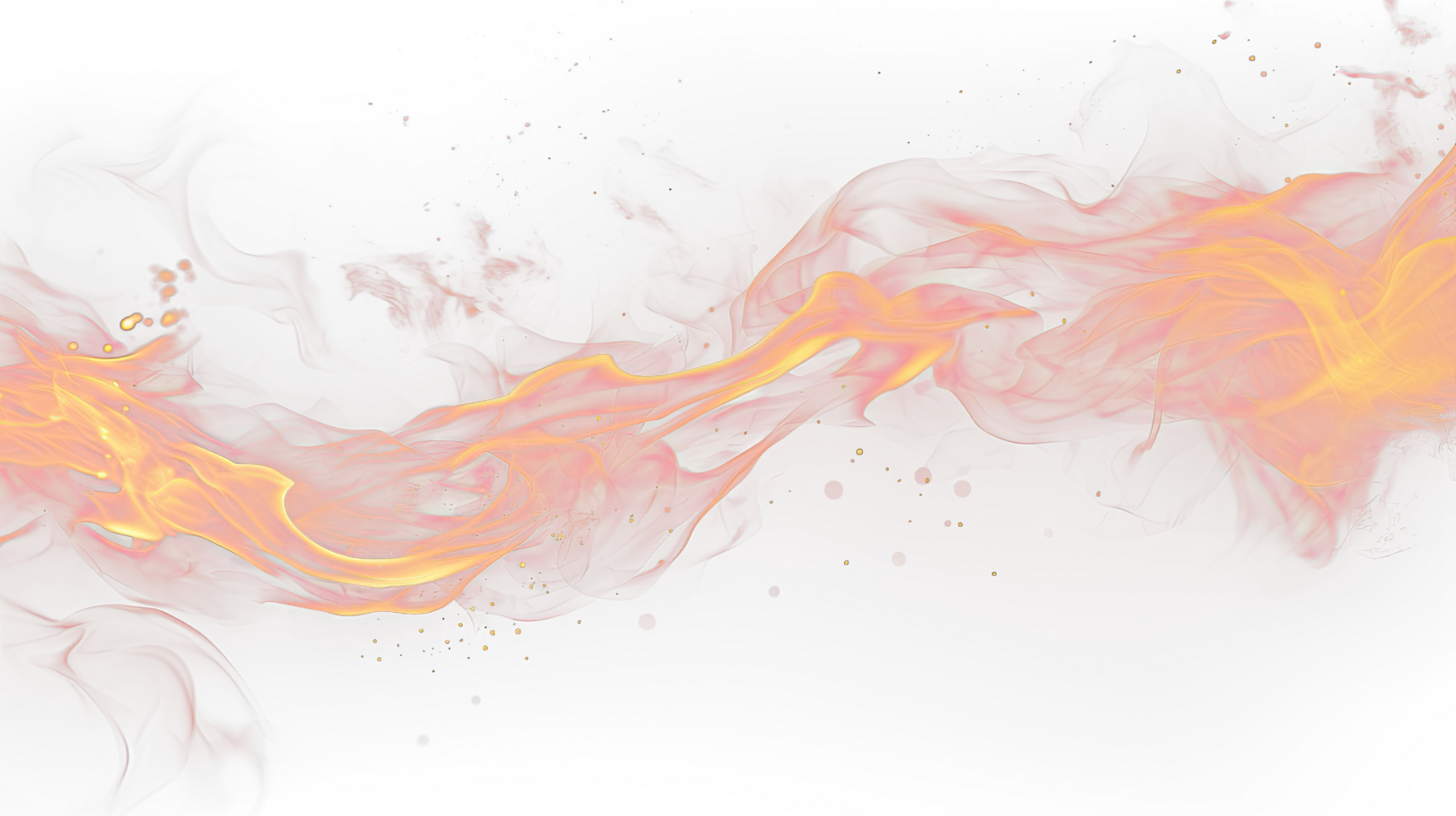 AI generated fire abstract red orange and yellow heat on transparent background png