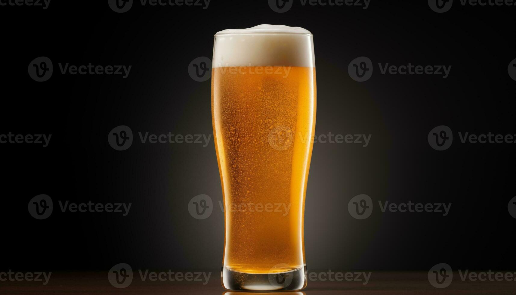 AI generated A glass of fresh beer photo