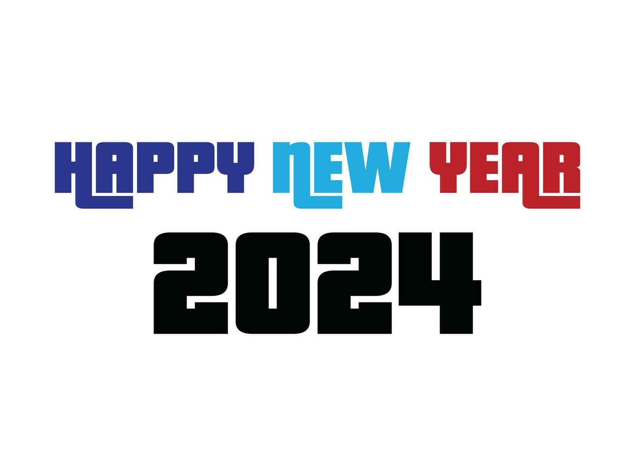happy new year 2024 letter logo vector template