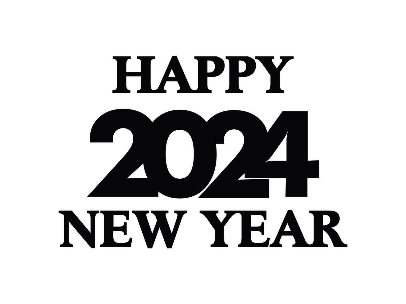 happy new year 2024 letter logo vector template