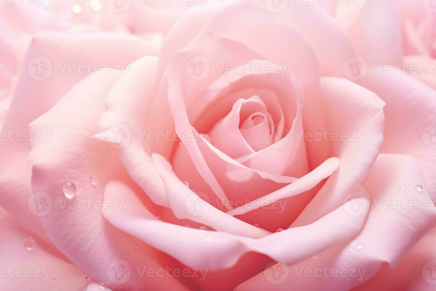 AI generated Closeup pink rose flower texture background for Valentine's Day. Pink rose texture background for romantic Valentine's Day celebration. Wedding invitation card. Macro pink rose flower. photo