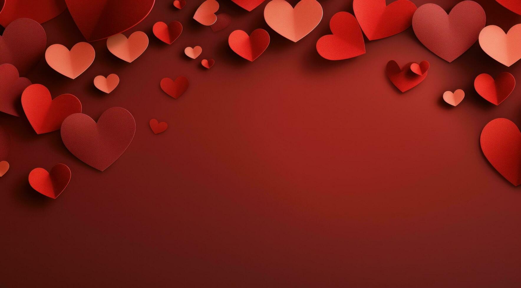 AI generated an image with red hearts on it photo