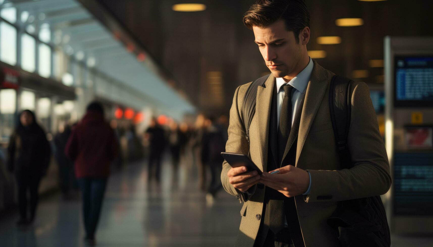 AI generated the business travel scene business travel photos