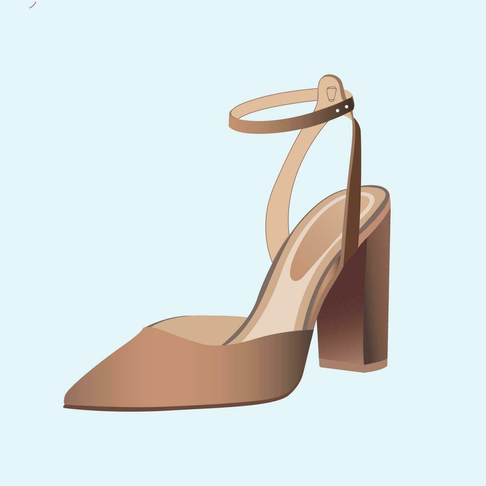 High Heels ladies shoe vector illustration