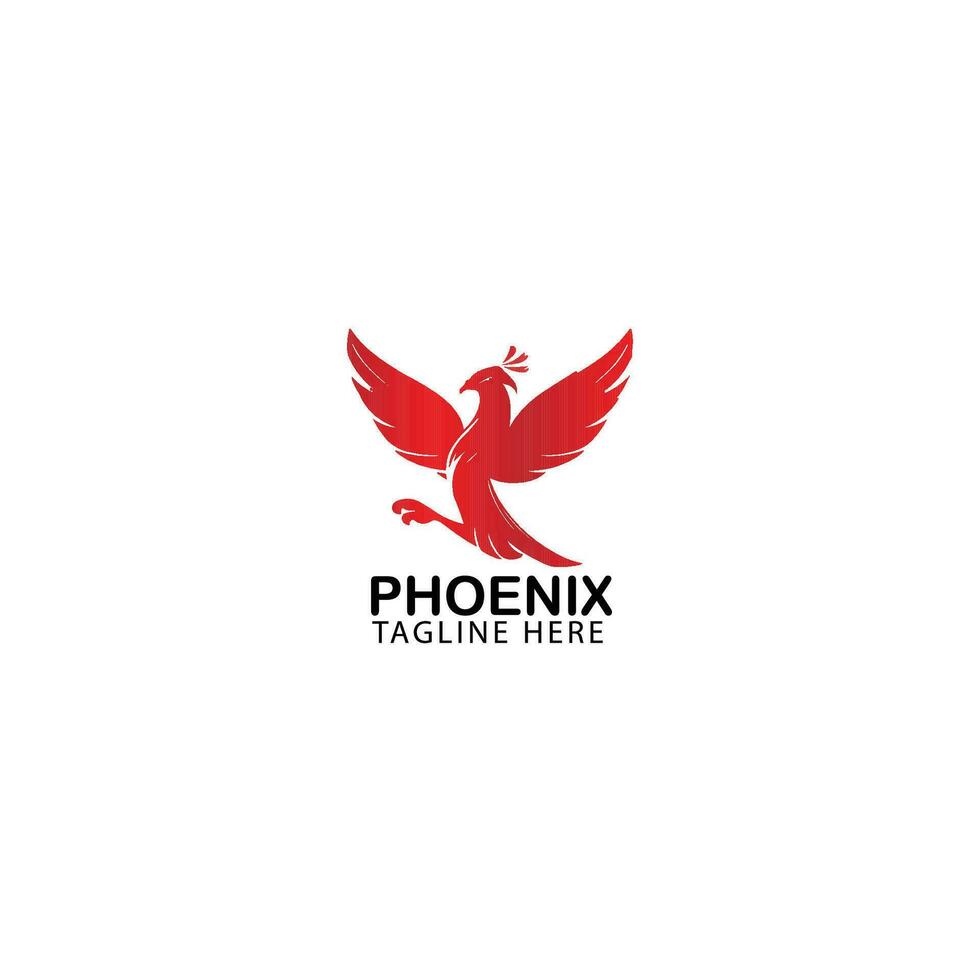 Phoenix bird symbol and logo design vector illustration