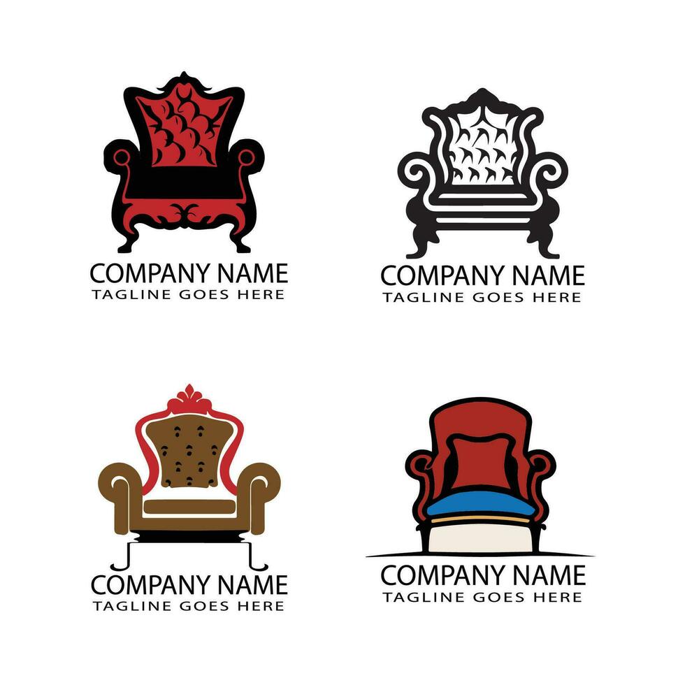 Furniture logo template design vector