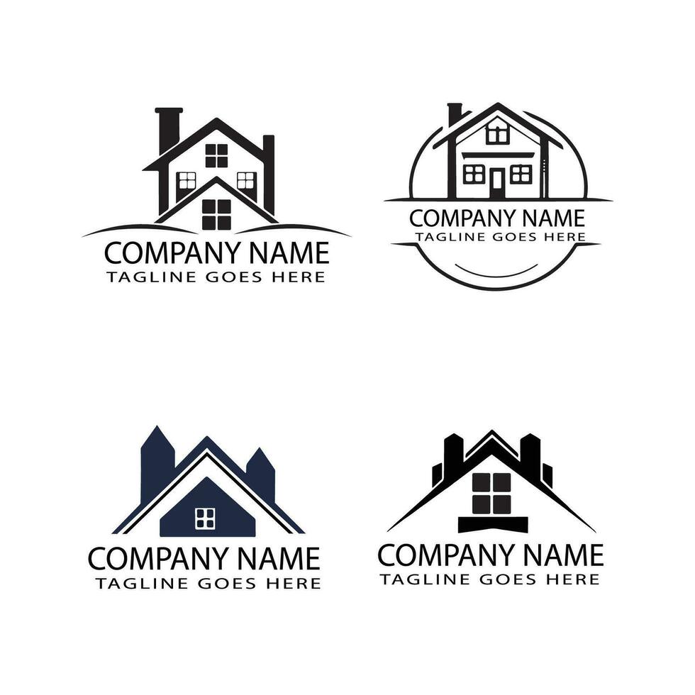 Logo template design for real state vector
