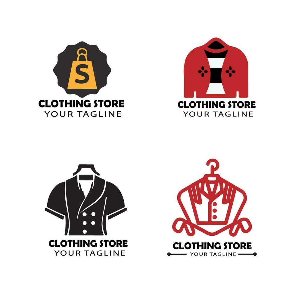 Clothing store logo design template vector