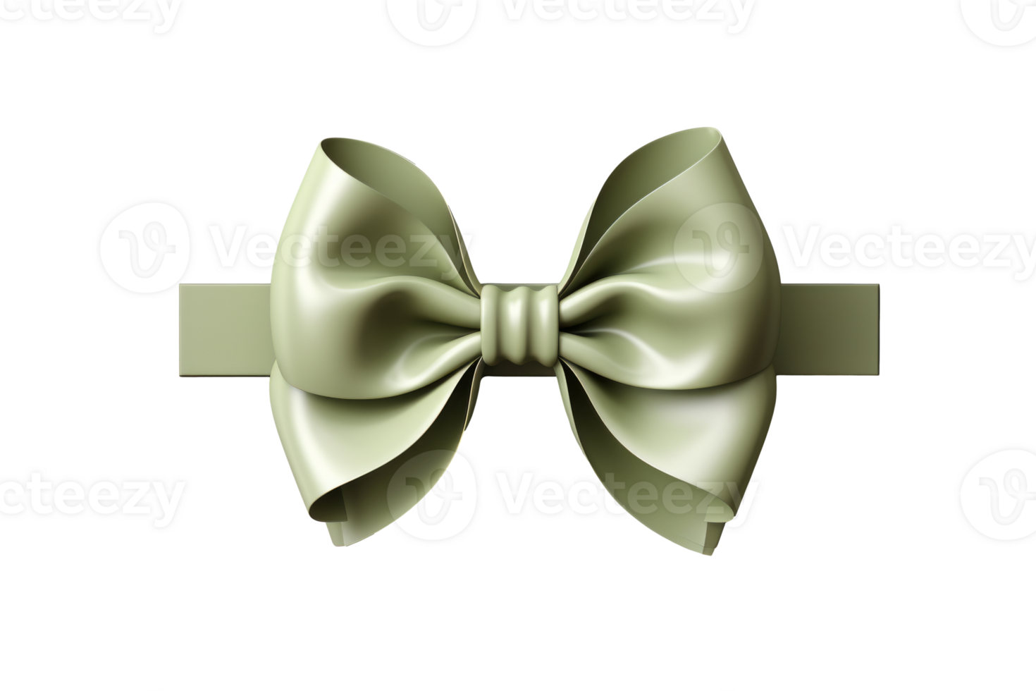 AI generated Delicate Green Bow on a Clean Transparent Background Created With Generative AI Technology png