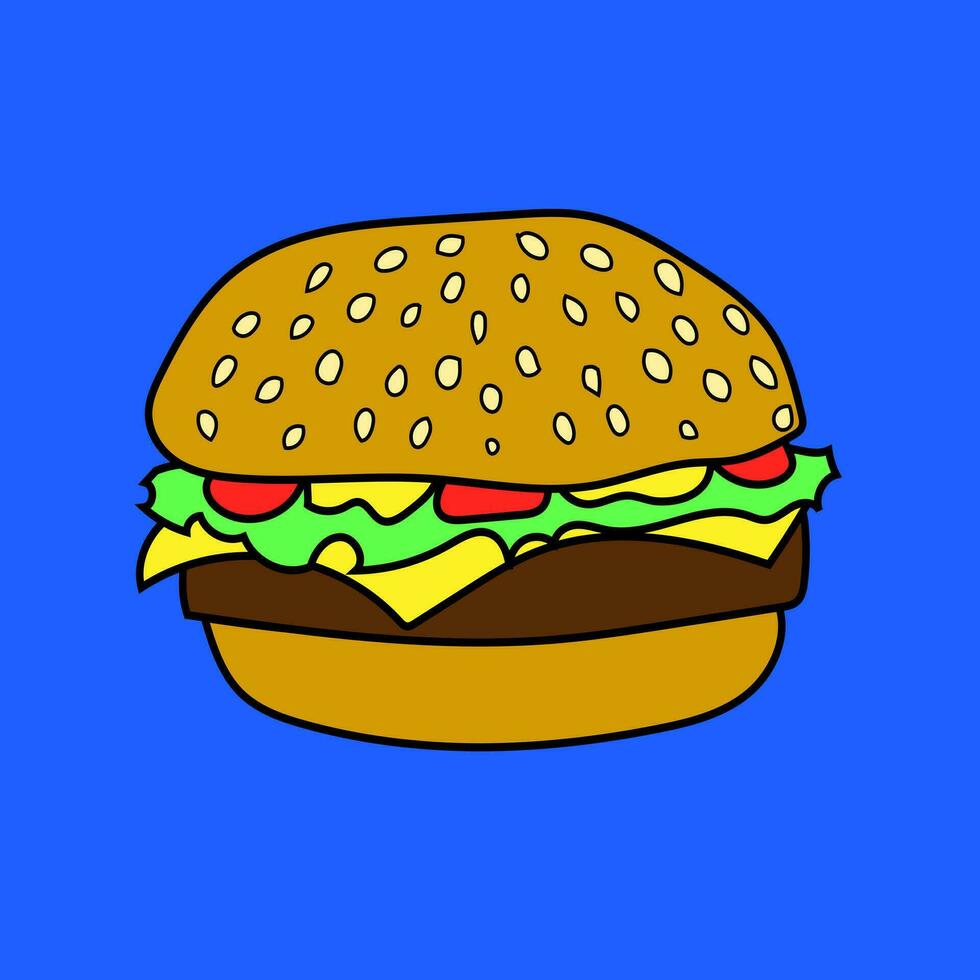 Burger cartoon vector illustration