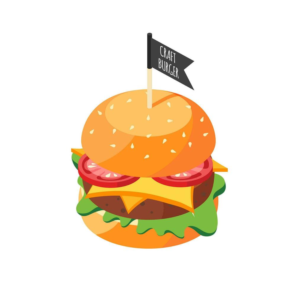 Burger snack vector