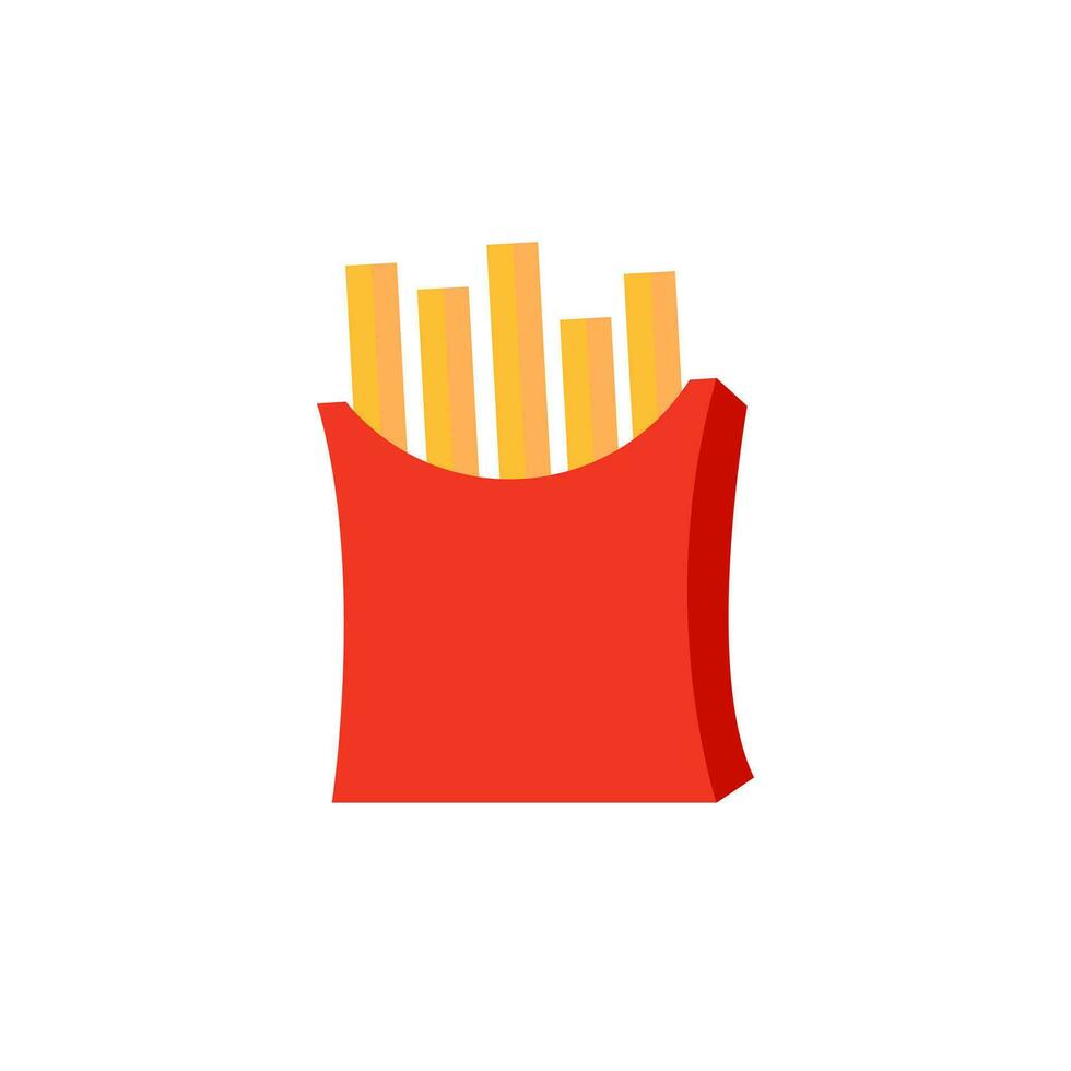 French fries icon vector