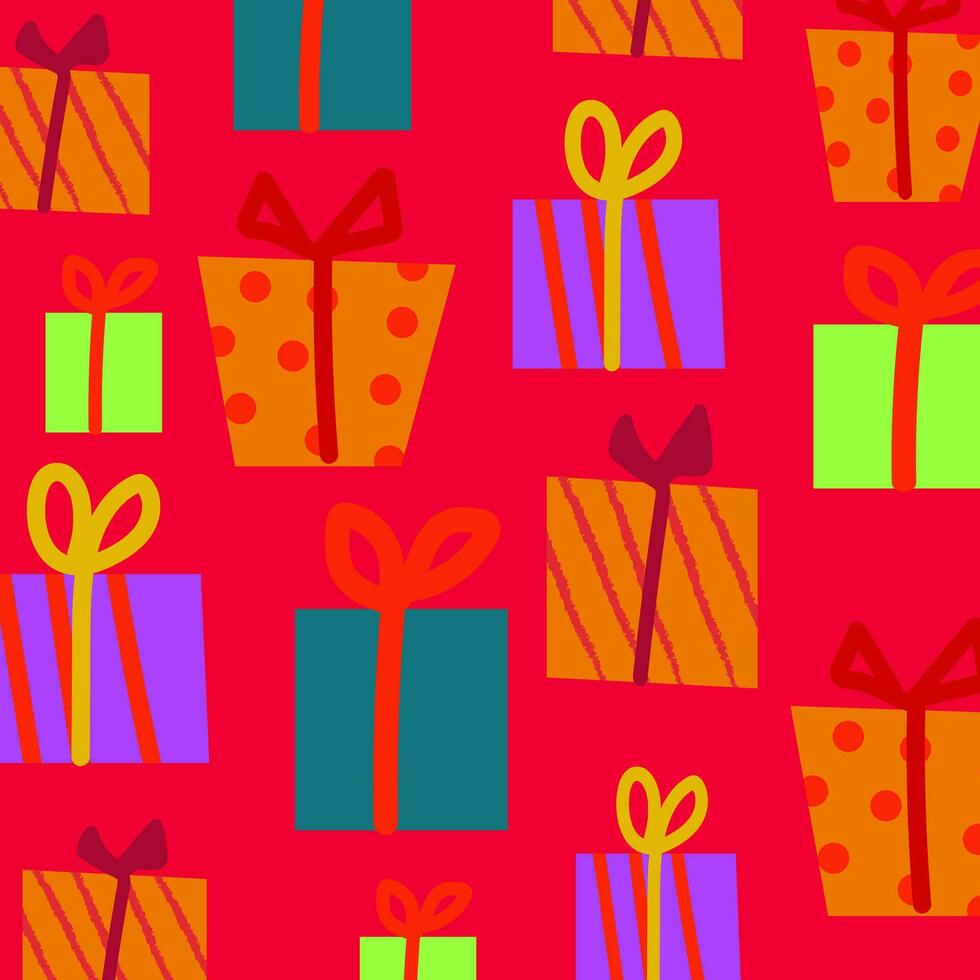 Holiday gifts. Christmas background vector