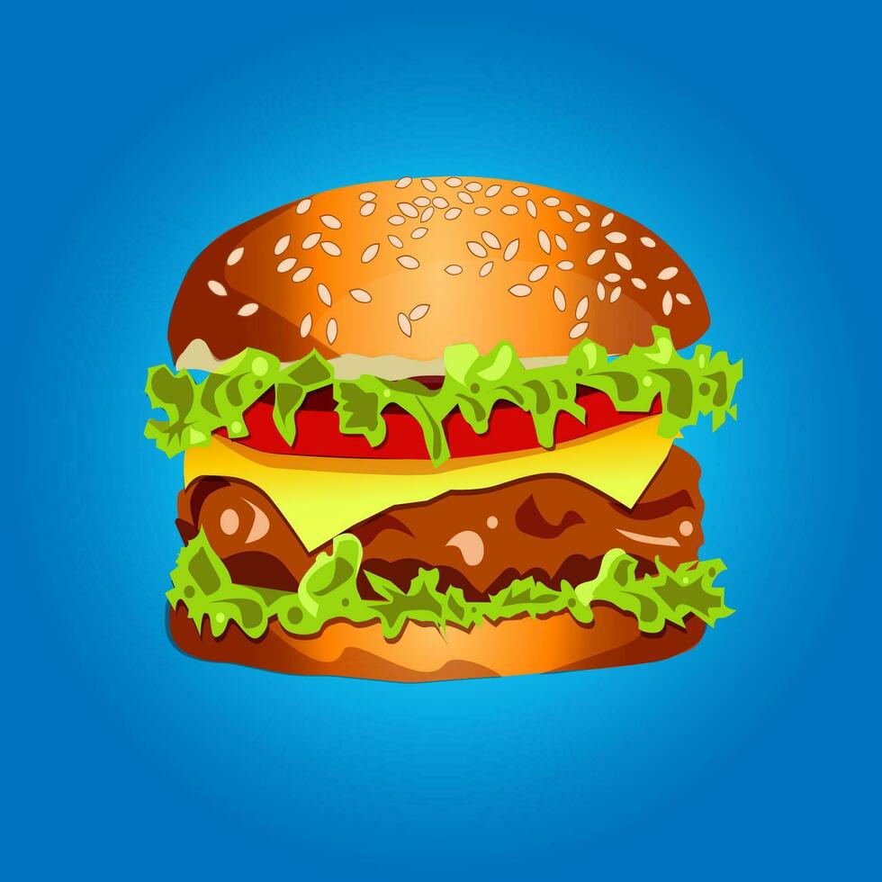 Tasty burger vector